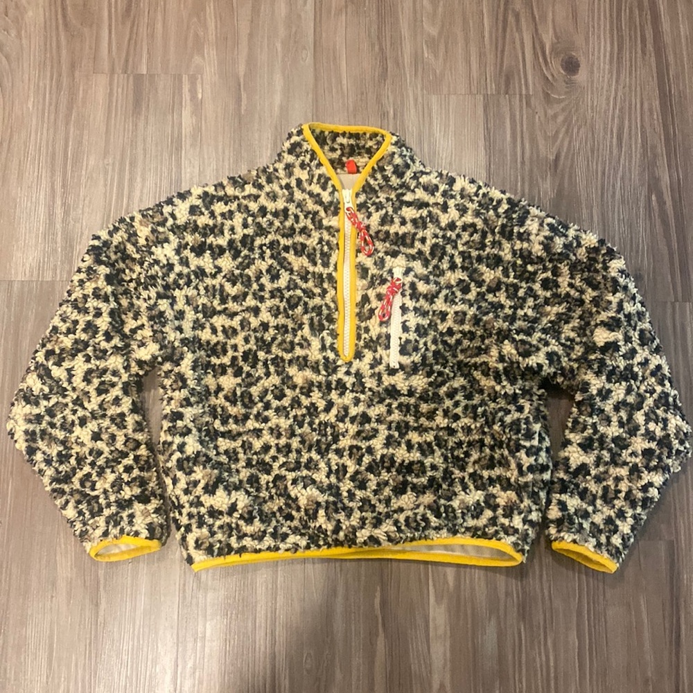 Lou & Grey leopard print pull over/ zip up